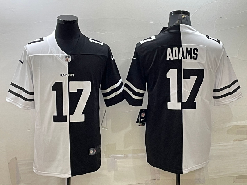 Men's Las Vegas Raiders Davante Adams #17 Black/White Jersey